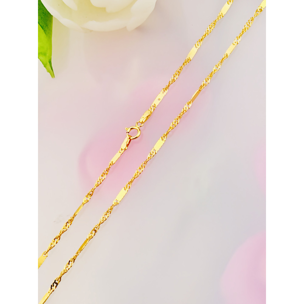 Łańcuszek złoto żółte próby 585, splot singapur 50cm | DIAMONDI