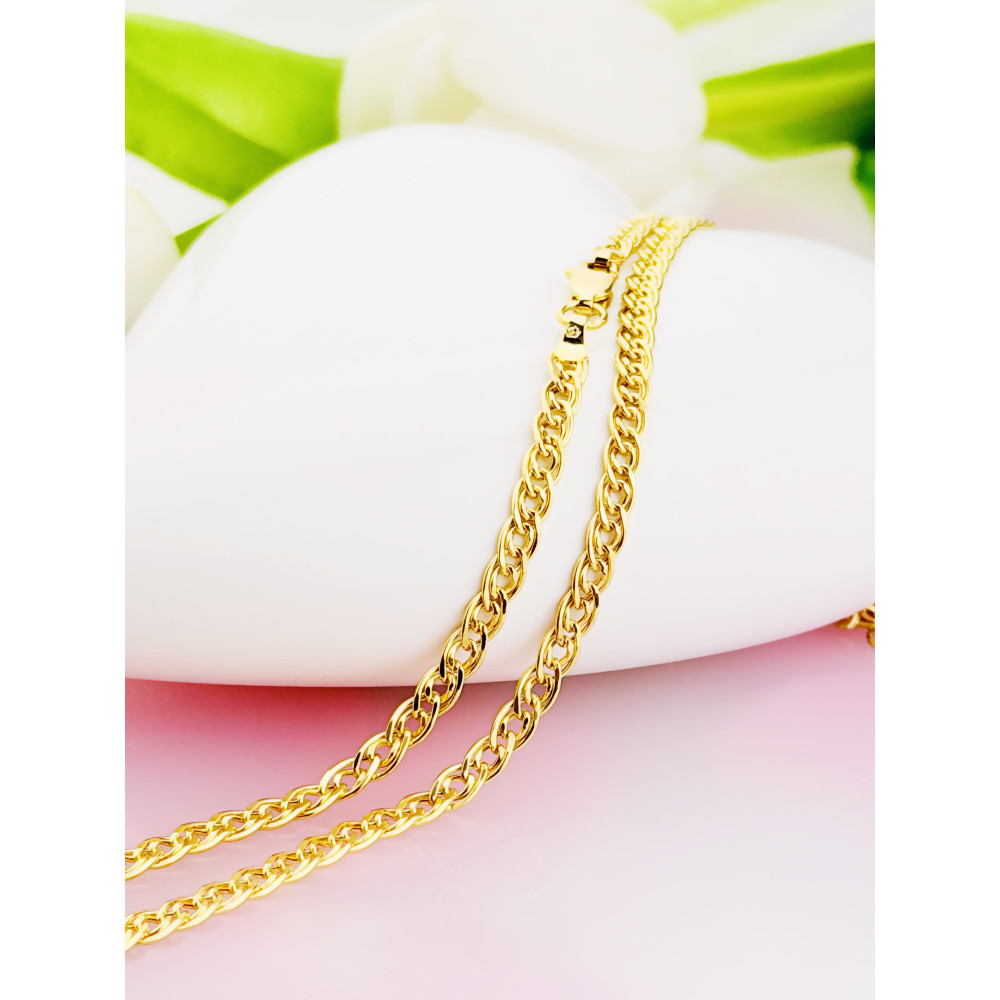 Łańcuszek złoto żółte próby 585, splot monaliza 50cm | DIAMONDI