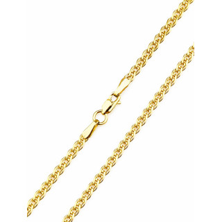 Łańcuszek złoto żółte próby 585, splot monaliza 42cm | DIAMONDI