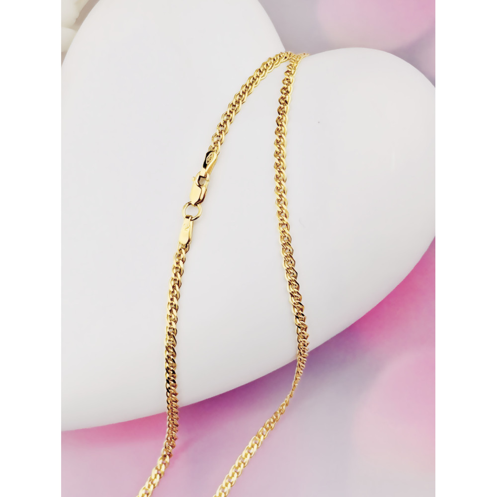 Łańcuszek złoto żółte próby 585, splot monaliza 42cm | DIAMONDI