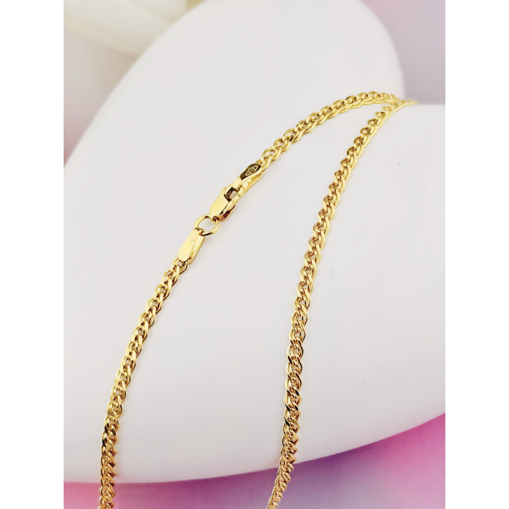 Łańcuszek złoto żółte próby 585, splot monaliza 42cm | DIAMONDI