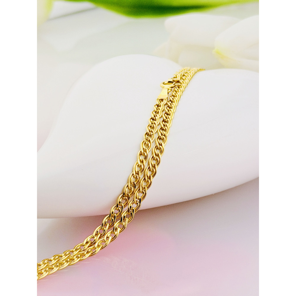 Łańcuszek złoto żółte próby 585, splot monaliza 45cm | DIAMONDI