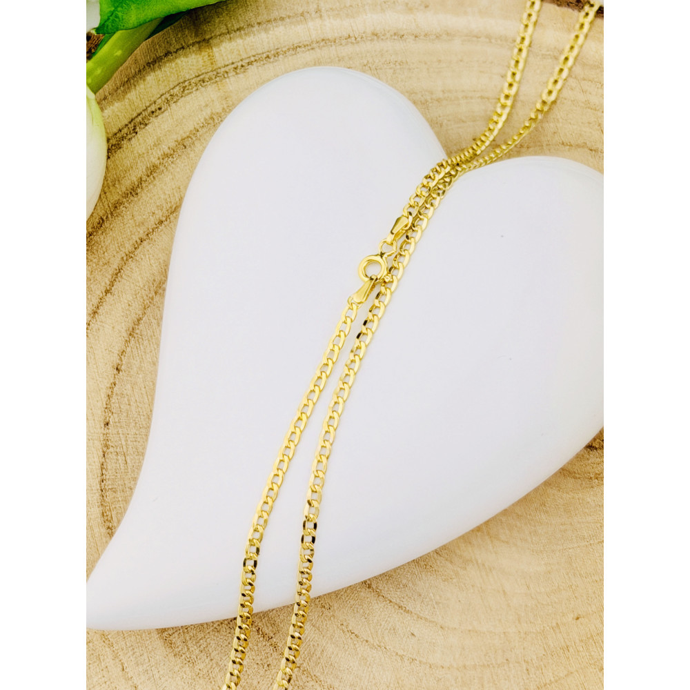 Łańcuszek złoto żółte próby 585, splot pancerka 50cm | DIAMONDI