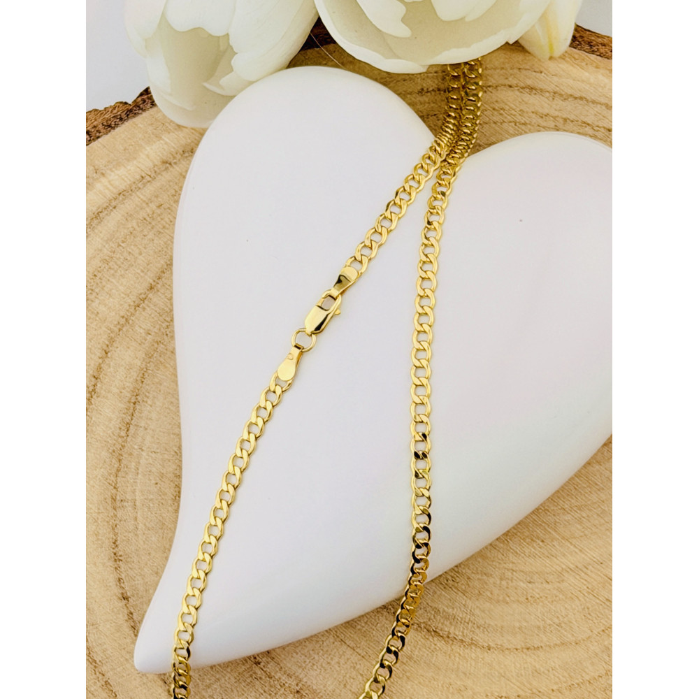 Łańcuszek złoto żółte próby 585, splot pancerka 55cm | DIAMONDI
