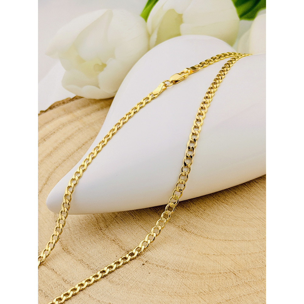 Łańcuszek złoto żółte próby 585, splot pancerka 45cm | DIAMONDI
