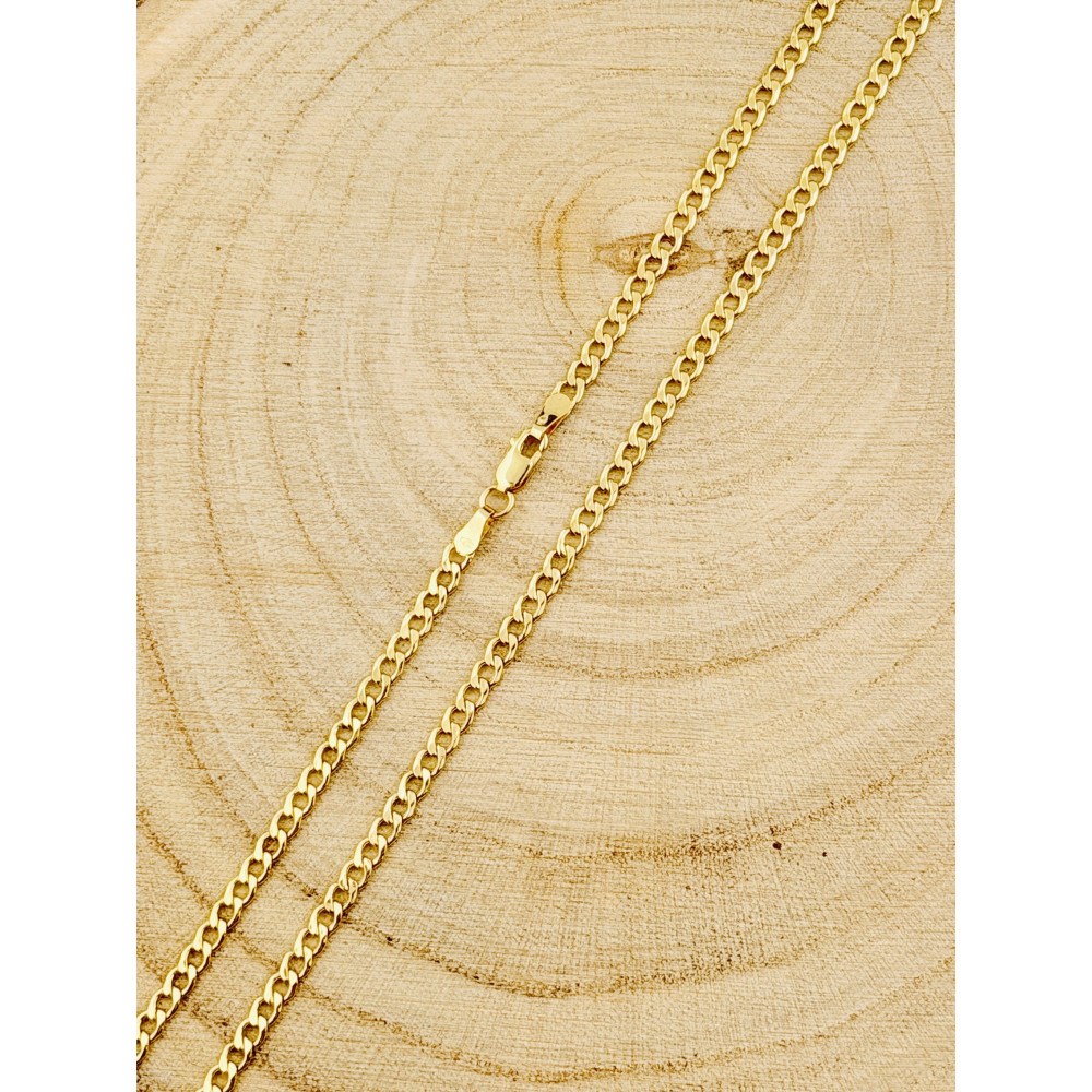 Łańcuszek złoto żółte próby 585, splot pancerka 50cm | DIAMONDI