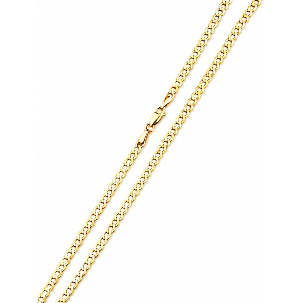 Łańcuszek złoto żółte próby 585, splot pancerka 55cm | DIAMONDI