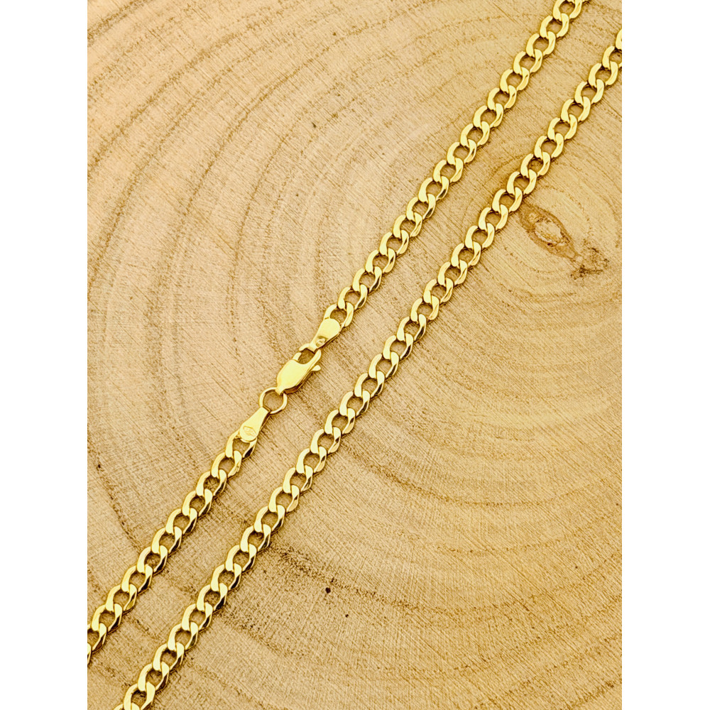 Łańcuszek złoto żółte próby 585, splot pancerka 55cm | DIAMONDI