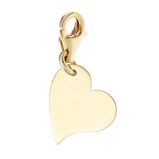 Złota zawieszka charms serce