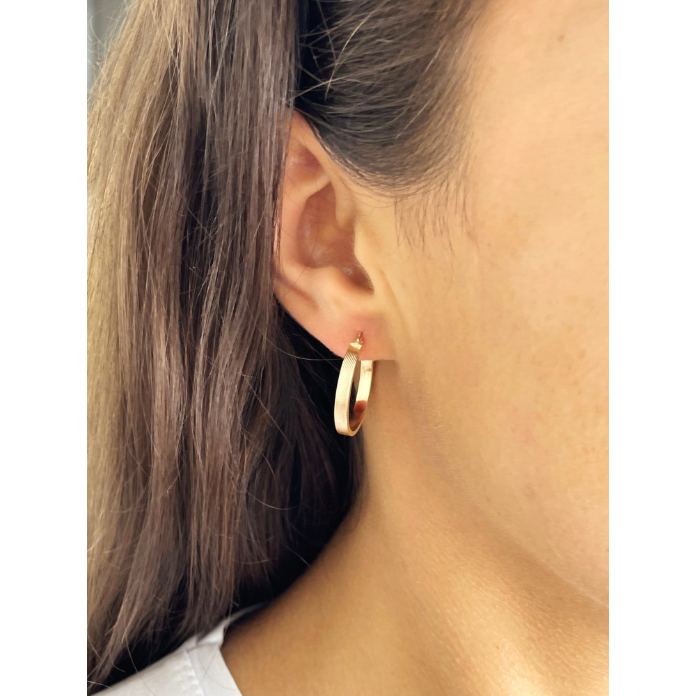 Creolen Ohrringe Ohrhänger Ohrstecker Ohrschmuck Gelbgold Paar 585er 14kt