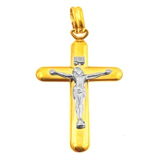 Złoty krzyżyk Jezus Chrystus INRI