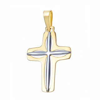 Goldanhänger Kettenanhänger Anhänger Kreuz Goldkreuz Gelbgold Bicolor