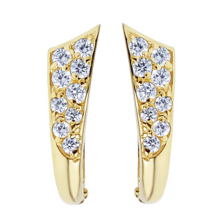 Gold Ohrringe Mit Zirkonia Ohrhänger Ohrstecker Ohrschmuck Paar Gelbgold