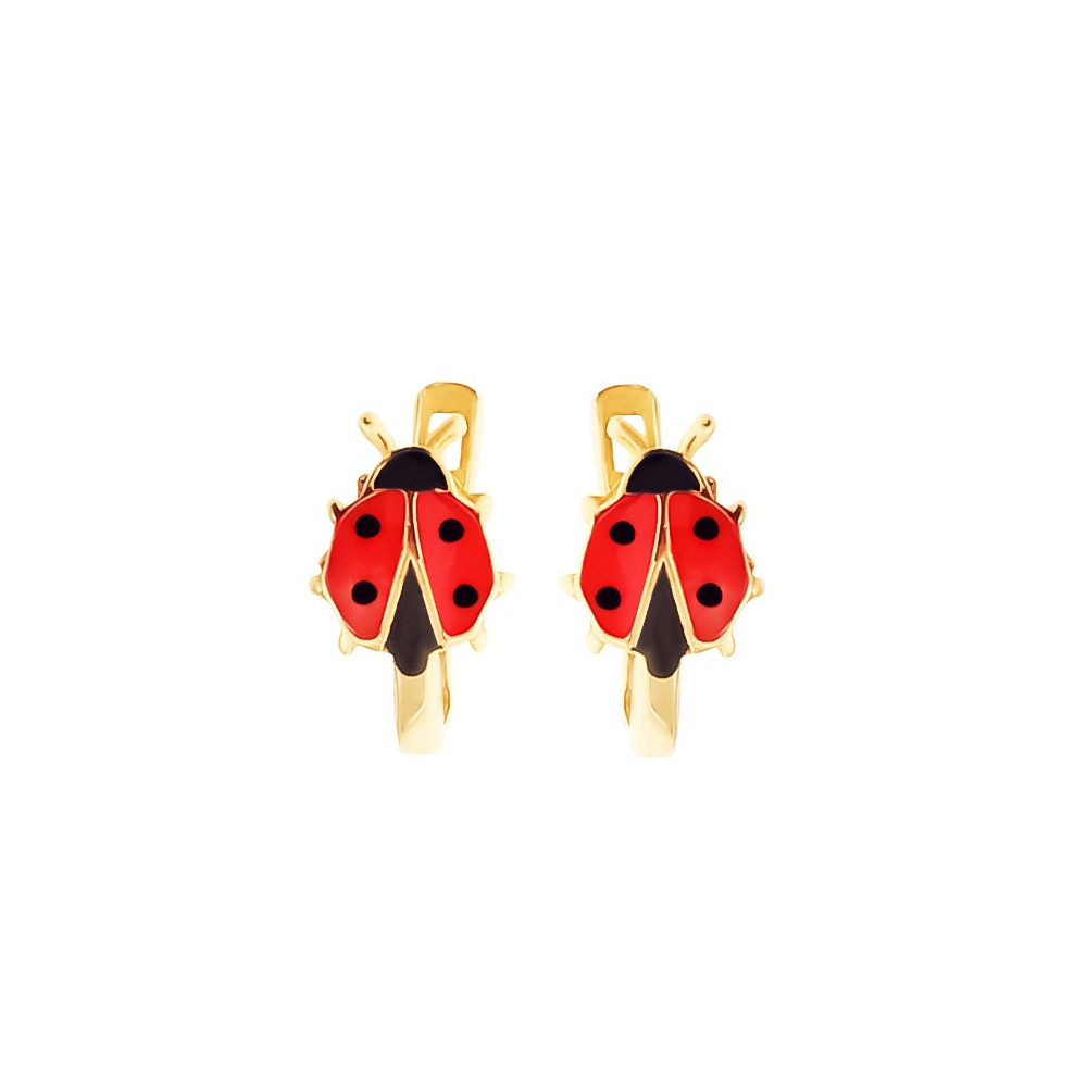 Gold Ohrringe Marienkäfer Ohrhänger Ohrstecker Ohrschmuck Gelbgold