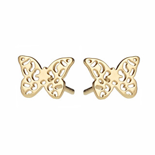 Gold Ohrringe Ohrhänger Ohrstecker Ohrschmuck Paar Gelbgold  Schmetterling