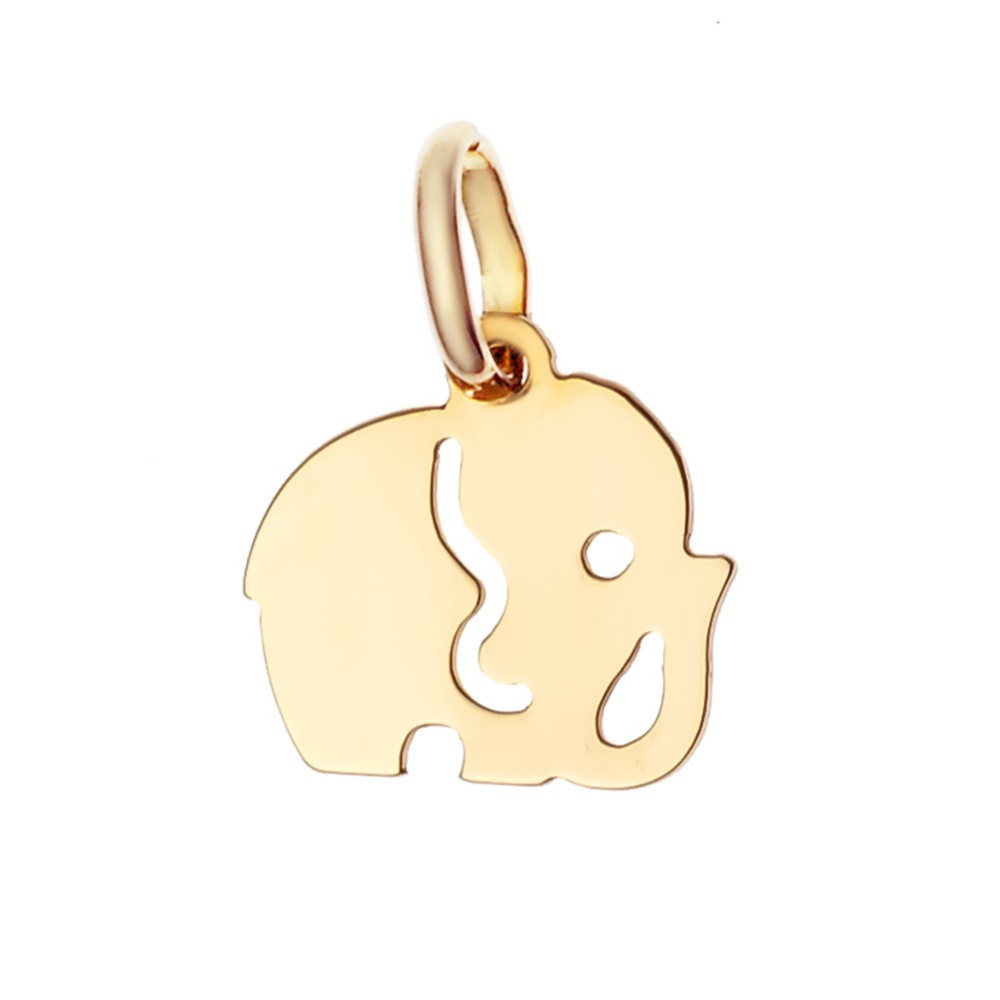 Złoty wisiorek zawieszka słoń słonik na szczęście