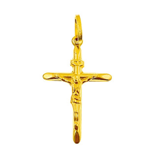 Złoty krzyżyk Jezus Chrystus INRI