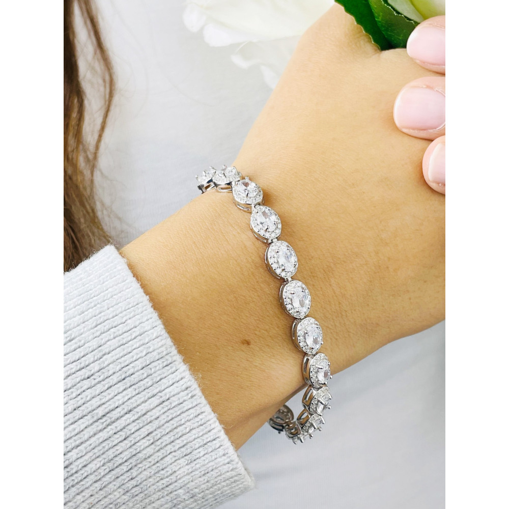 Armband 925 Silber Damen mit Zirkonia