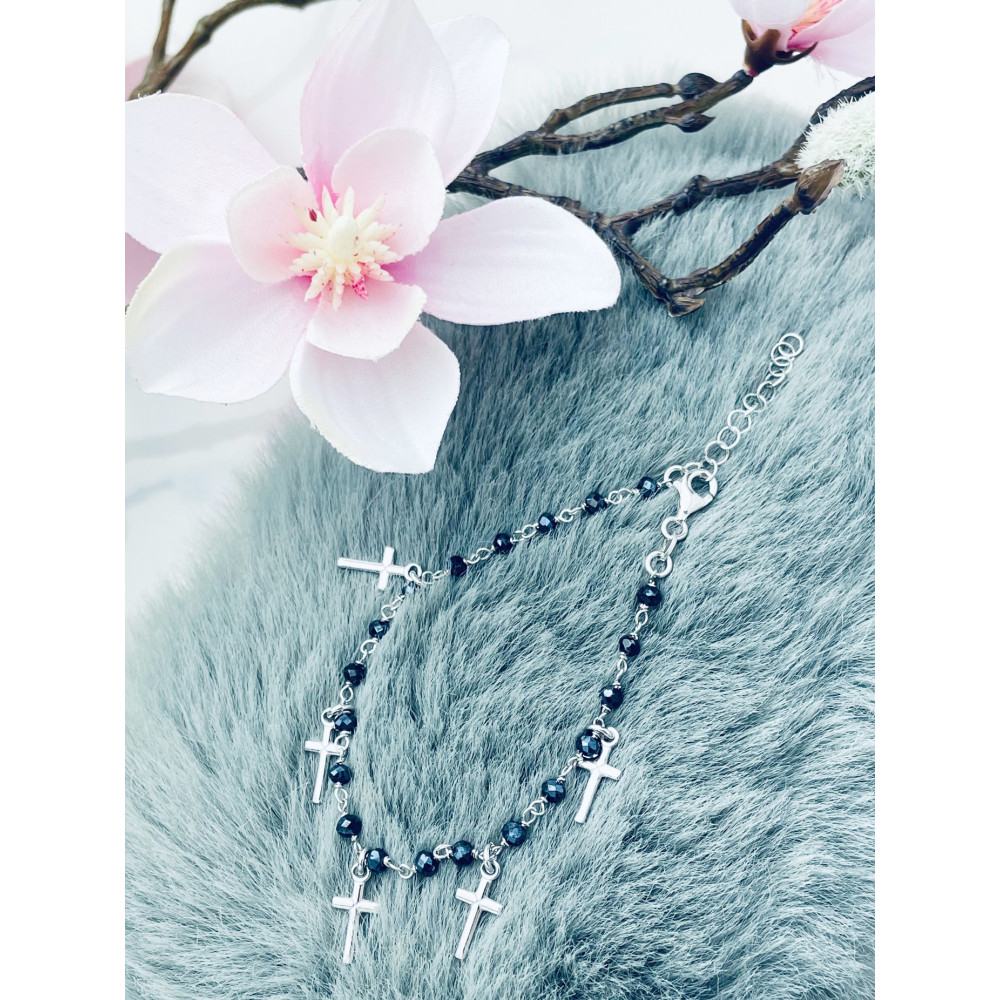 Kreuz Armband 925 Silber Damen Kinder