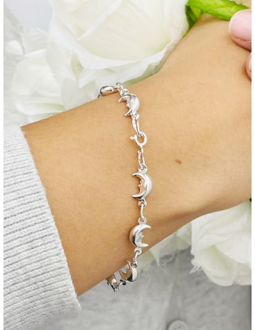 Mond Armband 925 Silber Damen Kinder