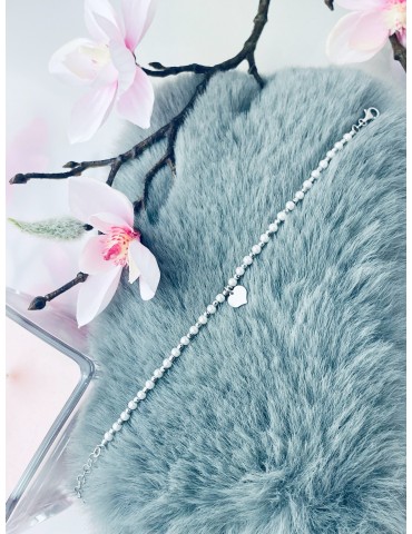 Herz Armband 925 Silber Damen Kinder Perlen