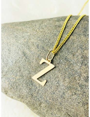 Anhänger Buchstabe Z Kettenanhänger Goldanhänger 14KT Gelbgold