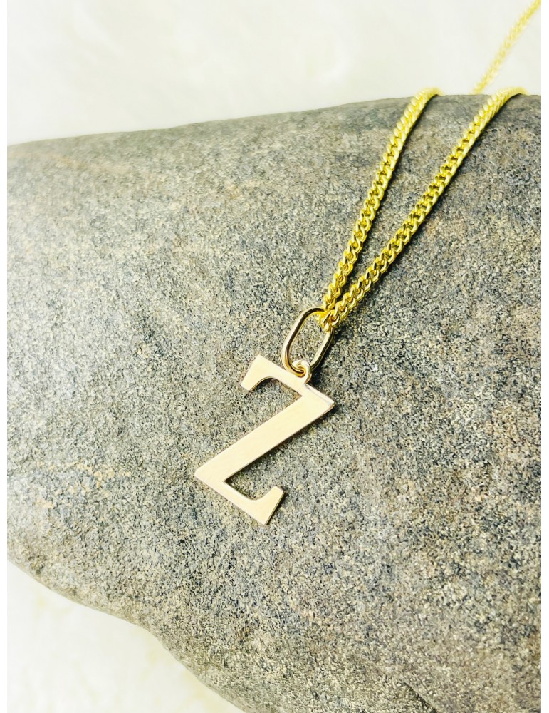 Anhänger Buchstabe Z Kettenanhänger Goldanhänger 14KT Gelbgold Anhänger Buchstabe Z Kettenanhänger Goldanhänger 14KT Gelbgold