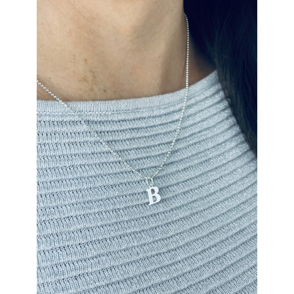 925 Silber Anhänger Buchstabe B Kettenanhänger
