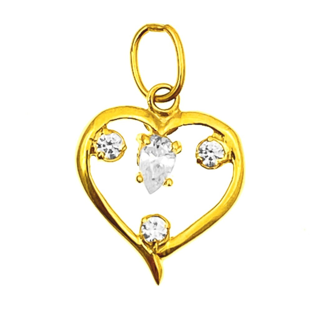 Anhänger Kettenanhänger Gold Goldanhänger Herz 585er 14KT
