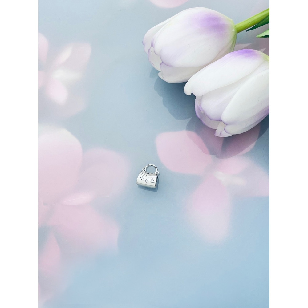 Damentasche 925 Silber Damen Kinder Anhänger Charms mit Zirkonia