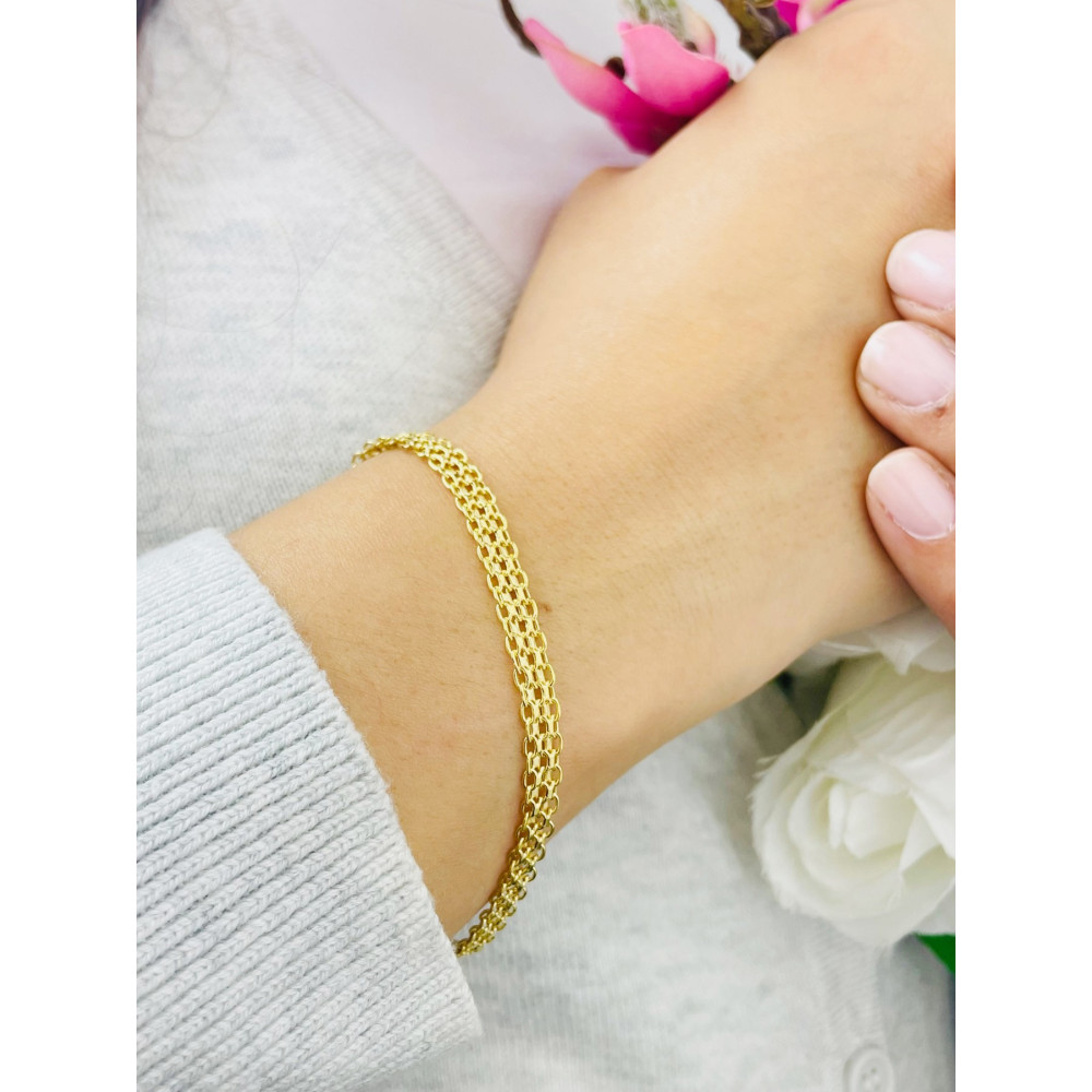 Damen Goldarmband Armband Armkette Gelbgold 14KT 585er