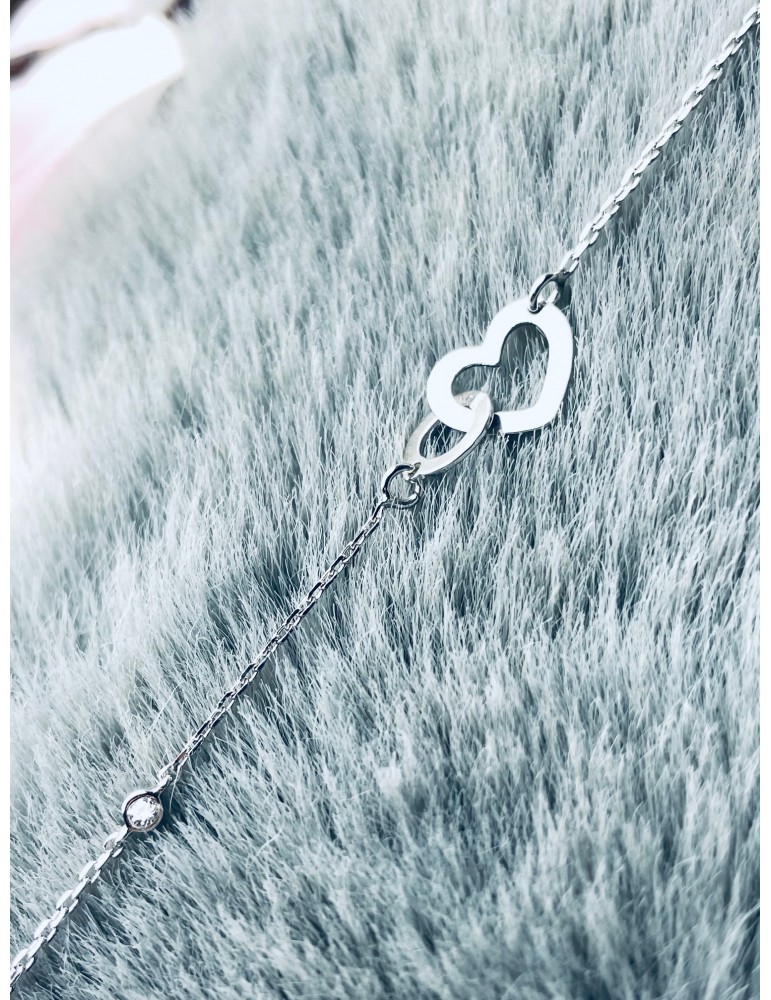 Herz Armband 925 Silber mit Zirkonia Damen Kinder