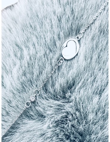 Herz Armband 925 Silber mit Zirkonia Damen Kinder