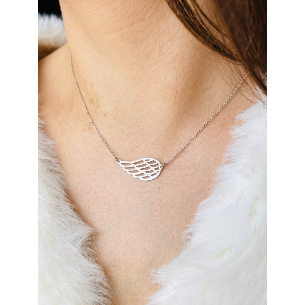 Flügel 925 Silber Halskette Halsband Damen Kinder