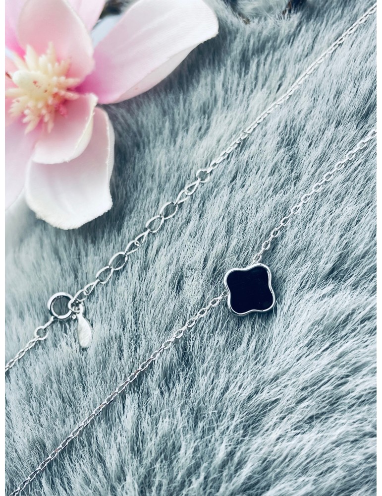 Kleeblatt 925 Silber Halskette Halsband Damen Kinder