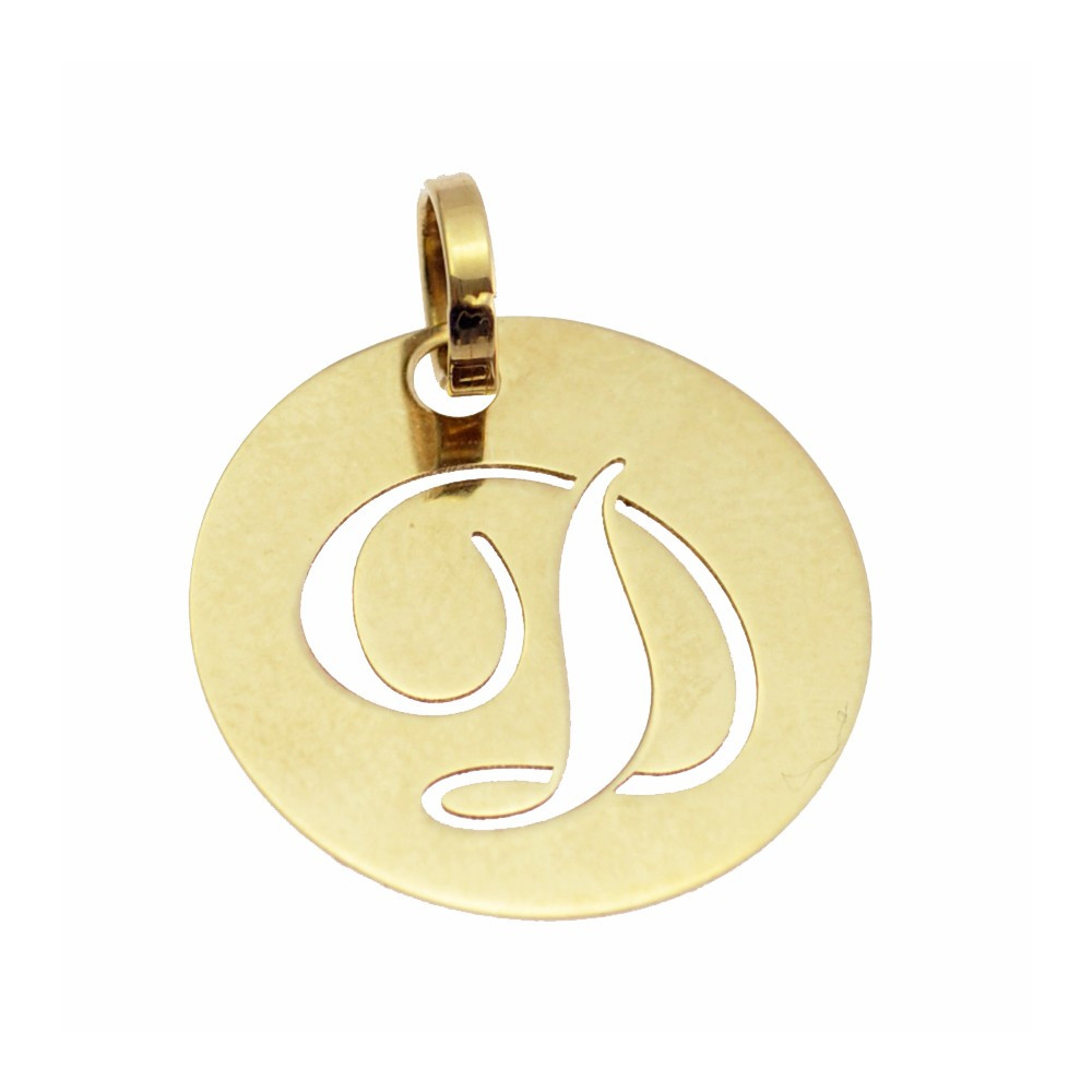 Złoty wisiorek zawieszka literka D