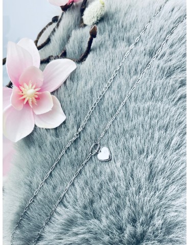 Herz mit Zirkonia 925 Silber Halskette Halsband Damen Kinder
