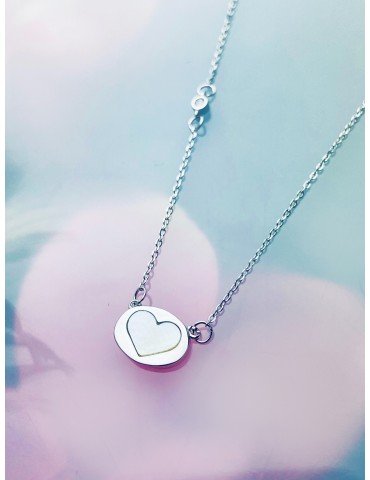 Herz 925 Silber Halskette mit Zirkonia Halsband Damen Kinder