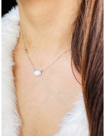 Herz 925 Silber Halskette mit Zirkonia Halsband Damen Kinder